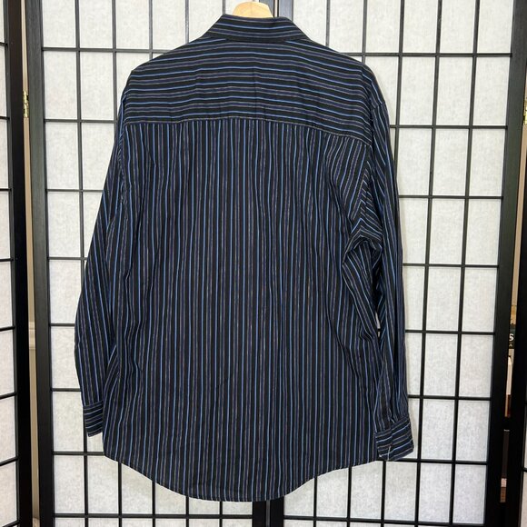 Lacoste Button Shirt Mens 5 Large Croc Logo Pocket Striped Classic Preppy - Picture 2 of 9